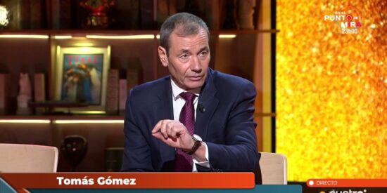 Tom&aacute;s G&oacute;mez, secretario general del PSOE de Madrid entre 2007 y 2015, en el plat&oacute; de 'Horizonte' (Cuatro) 