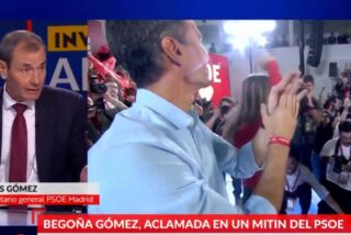 Tom&aacute;s G&oacute;mez alerta de lo que se esconde tras el pasteloso beso de Bego&ntilde;a y S&aacute;nchez: &ldquo;&iexcl;Pedronismo!&rdquo;